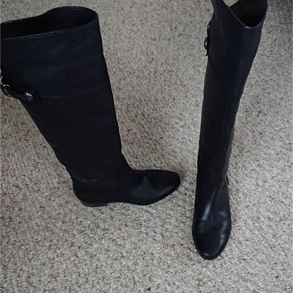 Coach Benita soft leather knee high riding boots size 5.5